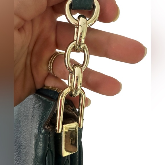 Kate Spade leila triple gusset crossbody purse in dark green - Picture 7 of 10